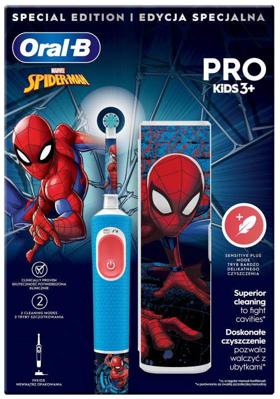 Зубна електрощітка Braun Oral-B Pro Kids D103.413.2KX Spider-Man