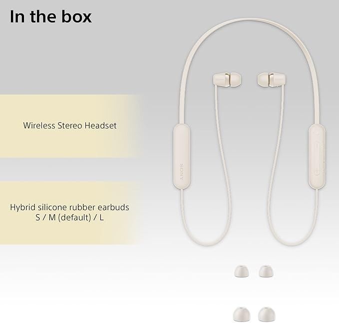 Bluetooth-гарнітура Sony WI-C100 Beige (WIC100C.CE7)