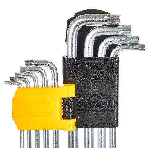 Комплект подовжених ключів Torx 9 шт. Т10-Т50 INGCO