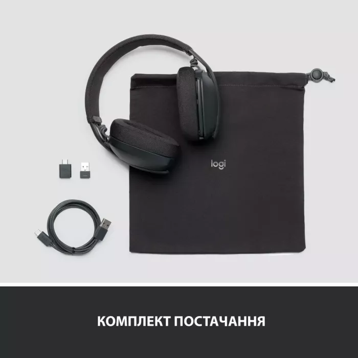 Bluetooth-гарнітура Logitech Zone Vibe 125 Wireless Headphones Graphite (981-001126)