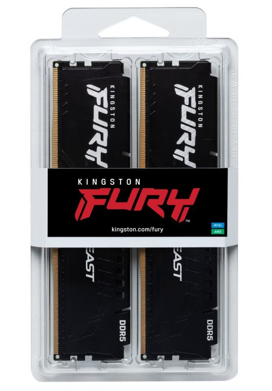 Модуль пам`яті DDR5 2x16GB/5200 Kingston Fury Beast Black (KF552C40BBK2-32)