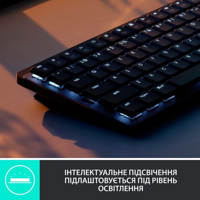 Клавiатура бездротова Logitech MX Mechanical Mini Bluetooth Illuminated Graphite (920-010782)