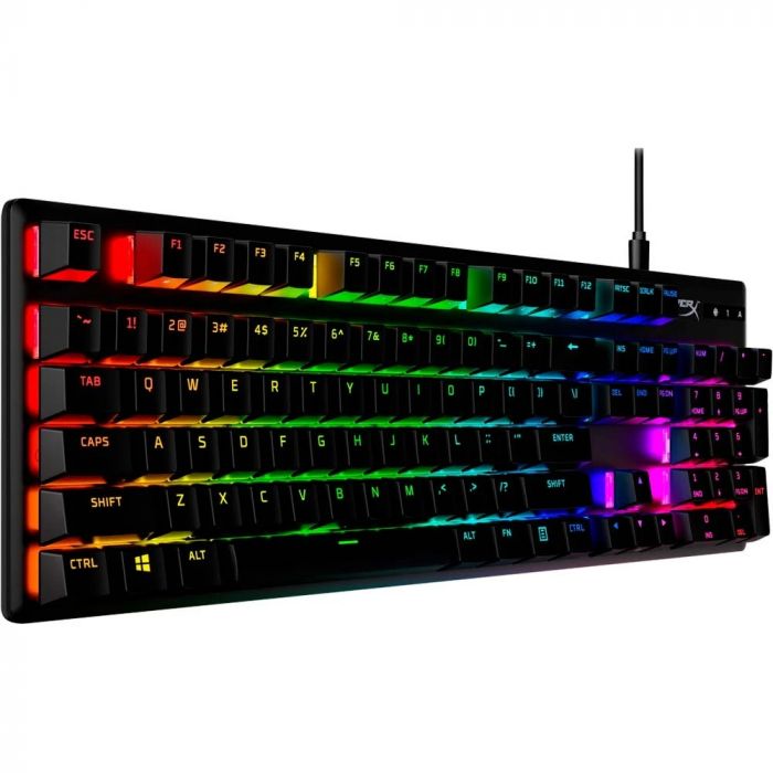 Клавіатура HyperX Alloy Origins Red RGB PBT ENG/RU Black (639N3AA) 