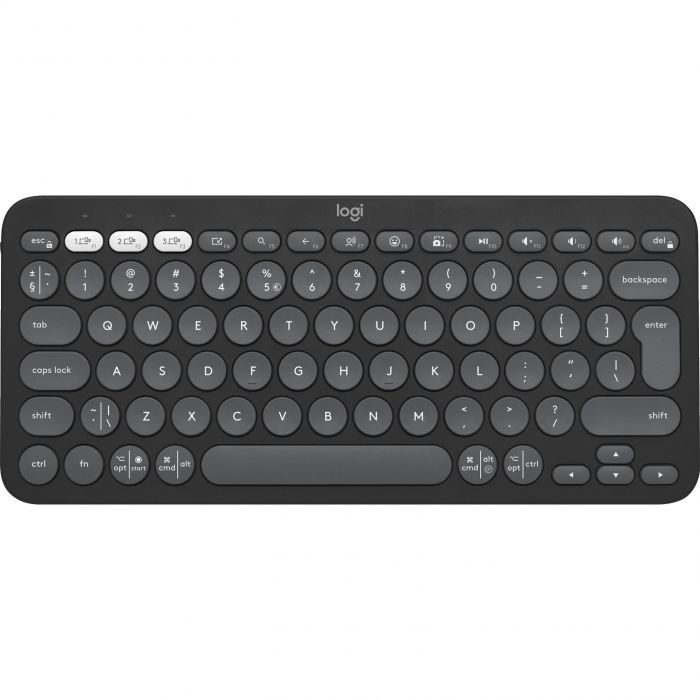 Клавiатура бездротова Logitech Pebble Keys 2 K380s Graphite (920-011851)