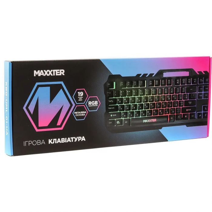 Клавiатура Maxxter KBG-UML-01-UA Black