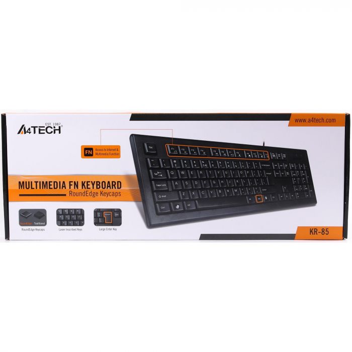 Клавіатура A4Tech KR-85 USB Black 