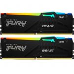 Модуль пам`яті DDR5 2x8GB/5200 Kingston Fury Beast RGB Black (KF552C40BBAK2-16)