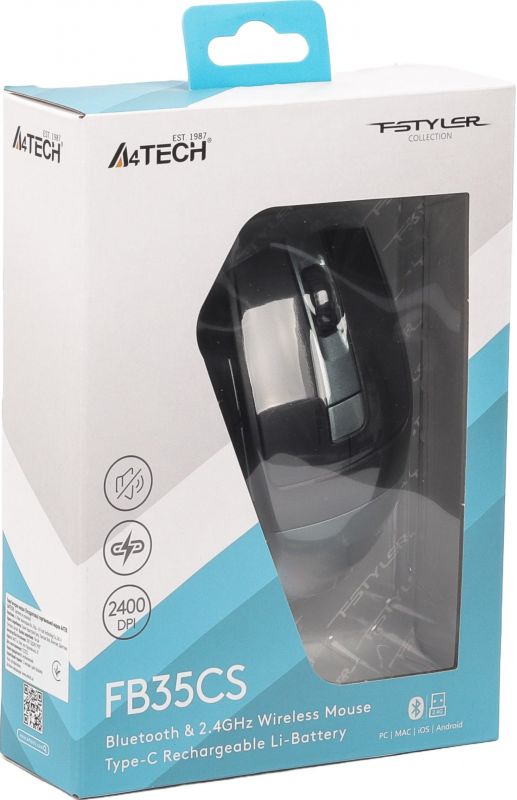 Миша бездротова A4Tech Fstyler FB35CS Midnight Green