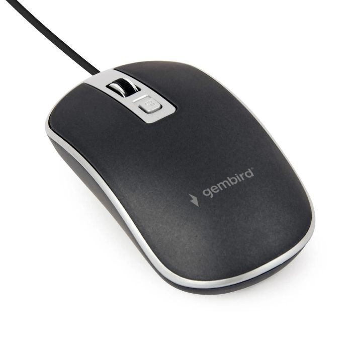Миша Gembird MUS-4B-06-BS Black/Silver