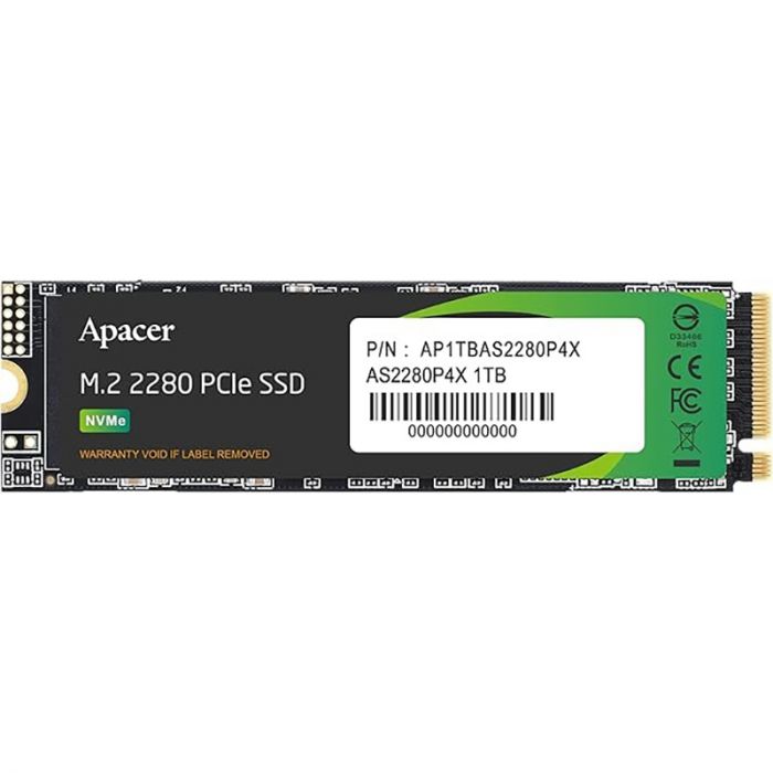 Накопичувач SSD 1TB Apacer AS2280P4X M.2 PCIe 3.0 3D TLC (AP1TBAS2280P4X-1)