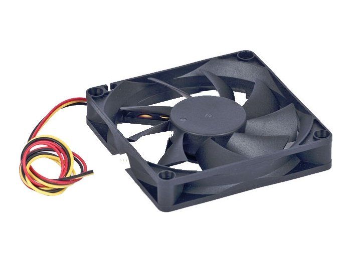 Вентилятор Gembird Sleeve D7015SM-3, 70x70x15 мм, 3-pin, чорний