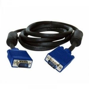 Кабель Atcom (7789) VGA-VGA HD15M/HD15M с 2-ма фер. кільцями 1.5м чорний