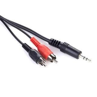 Аудіо-кабель Cablexpert  (CCA-458-20M) 3.5mm-2хRCA 20м, стерео, Black