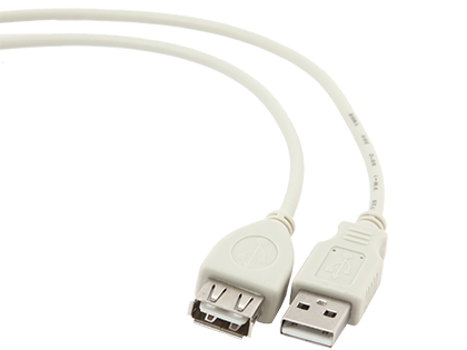 Кабель Cablexpert (CC-USB2-AMAF-75CM/300), USB2.0 AM - USB2.0 AF, 0.75м, білий