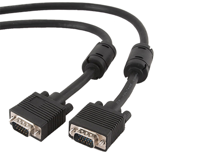 Кабель Cablexpert (CC-PPVGA-10-B) VGA-VGA HD15M/HD15M с 2-ма фер. кільцями чорний