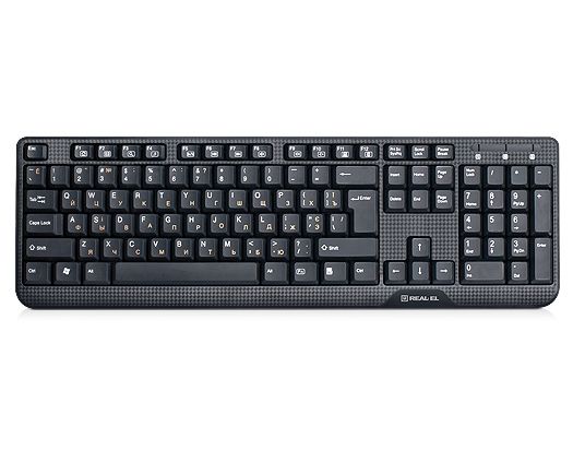 Клавіатура REAL-EL Standard 500 Ukr Black USB 