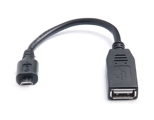 Кабель REAL-EL USB2.0 OTG 0.1M чорний