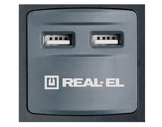 Фільтр живлення REAL-EL RS-8F USB CHARGE 3.0m Black