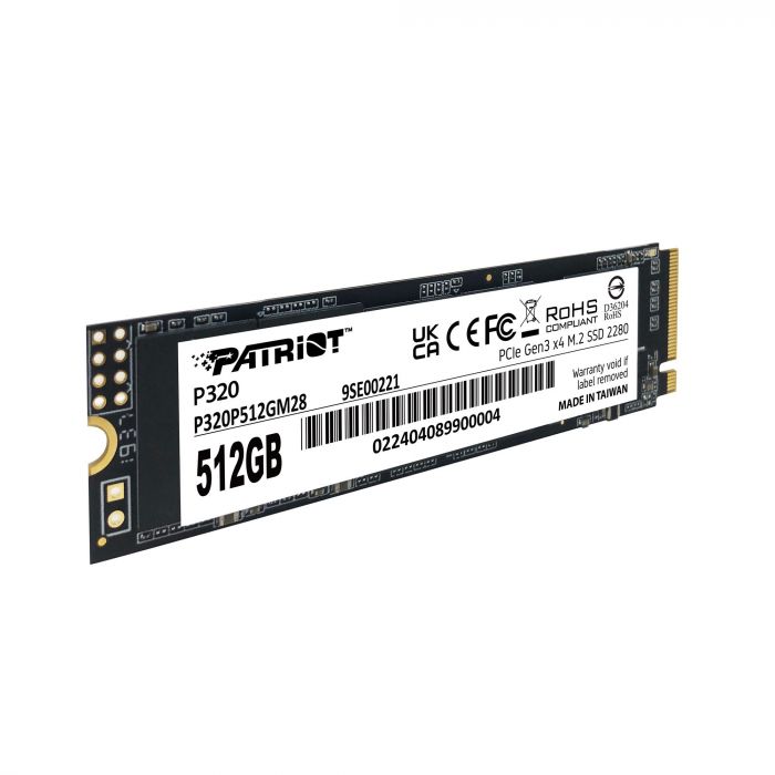 Накопичувач SSD  512GB Patriot P320 M.2 2280 PCIe 3.0 x4 NVMe 3D NAND (P320P512GM28)