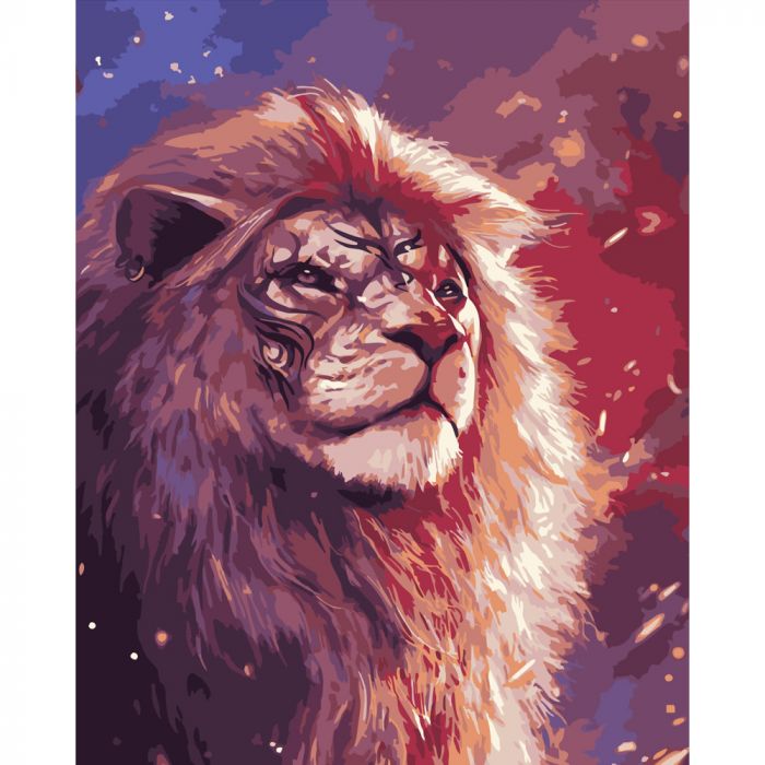Картина за номерами Strateg ПРЕМІУМ Лев із Нарнії розміром 40х50 см (DY194)