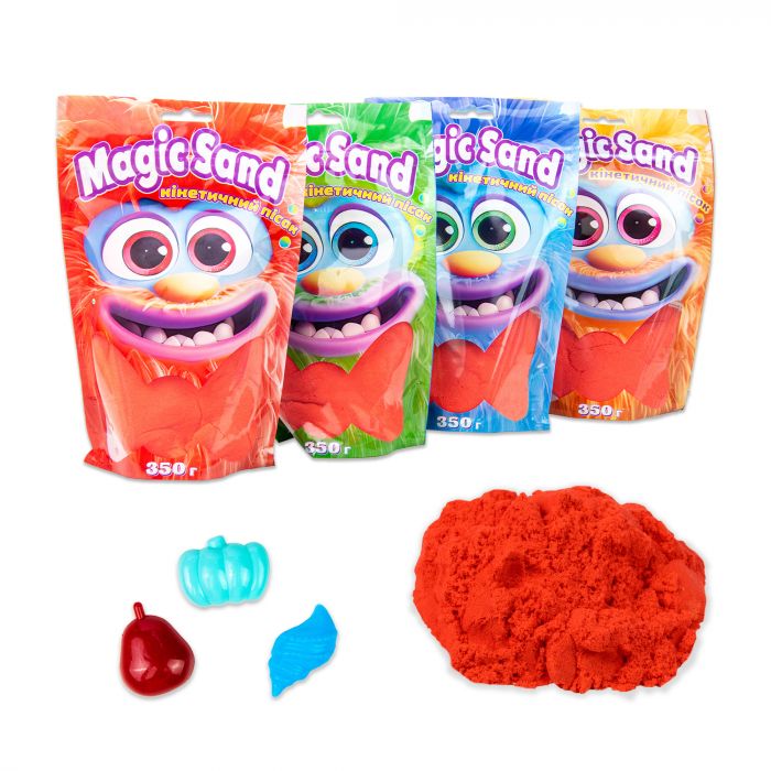 Кінетичний пісок Strateg Magic sand в пакеті 39402-6 червоний, 0,350 кг