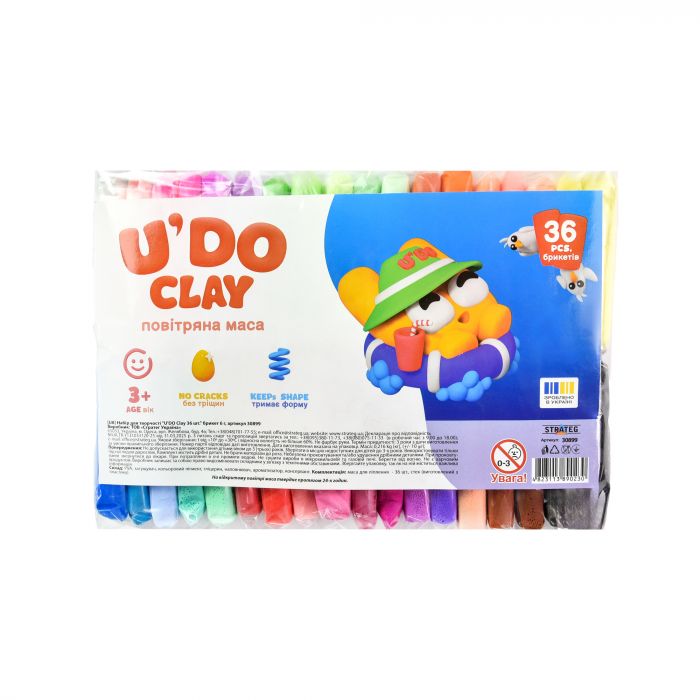 Набір для творчості "U'DO Clay 36 кольорів"  6г (30899)