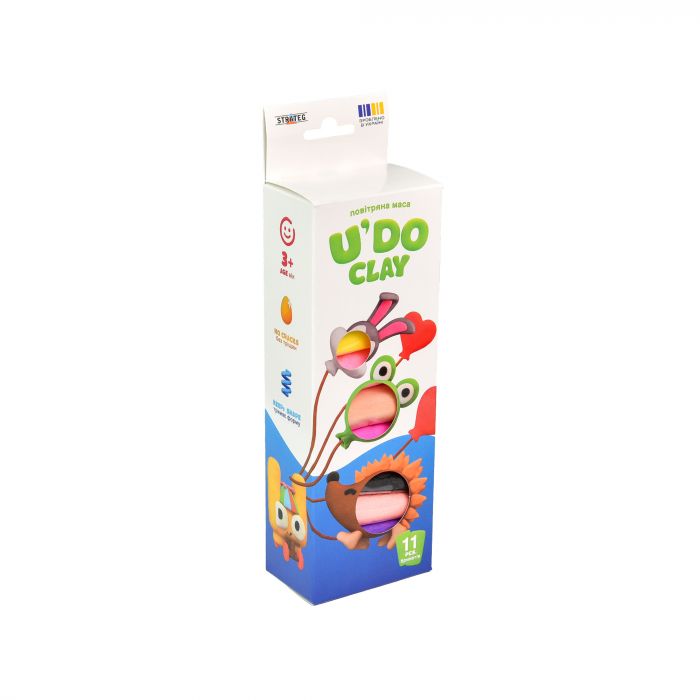 Набір для творчості "U'DO Clay 11 шт, брикет 10 г (укр) 30842