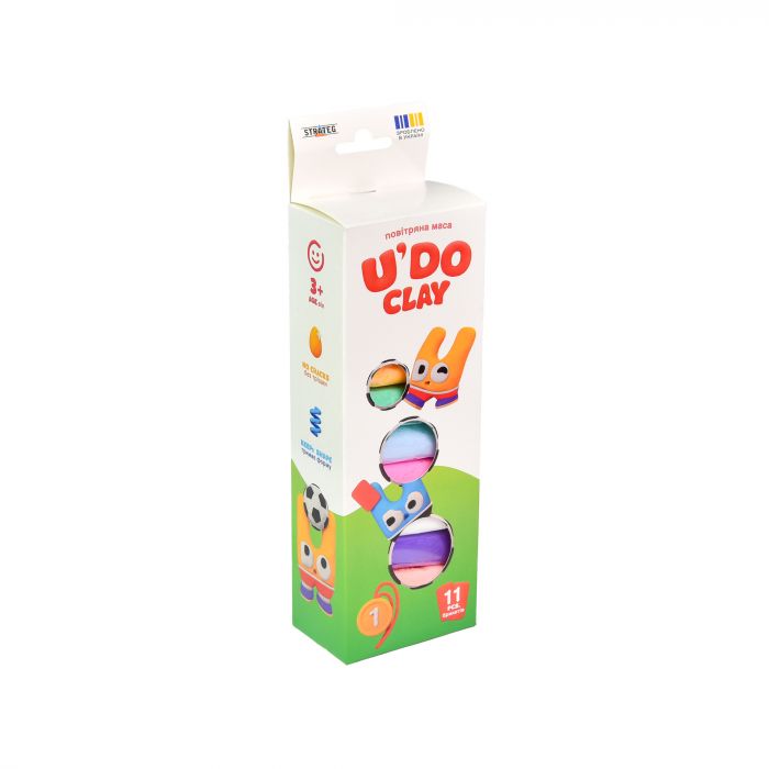 Набір для творчості "U'DO Clay 11 шт, брикет 10 г (укр) 30842