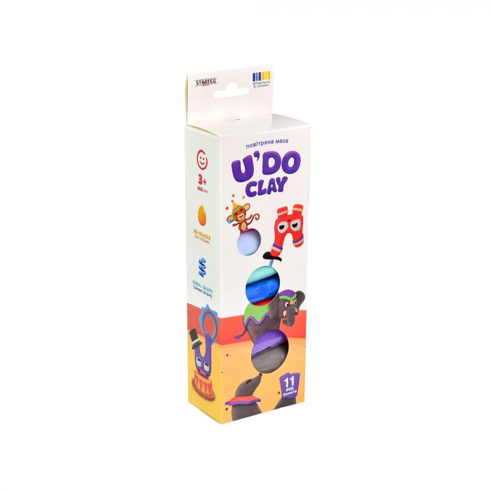 Набір для творчості "U'DO Clay 11 шт, брикет 10 г (укр) 30842