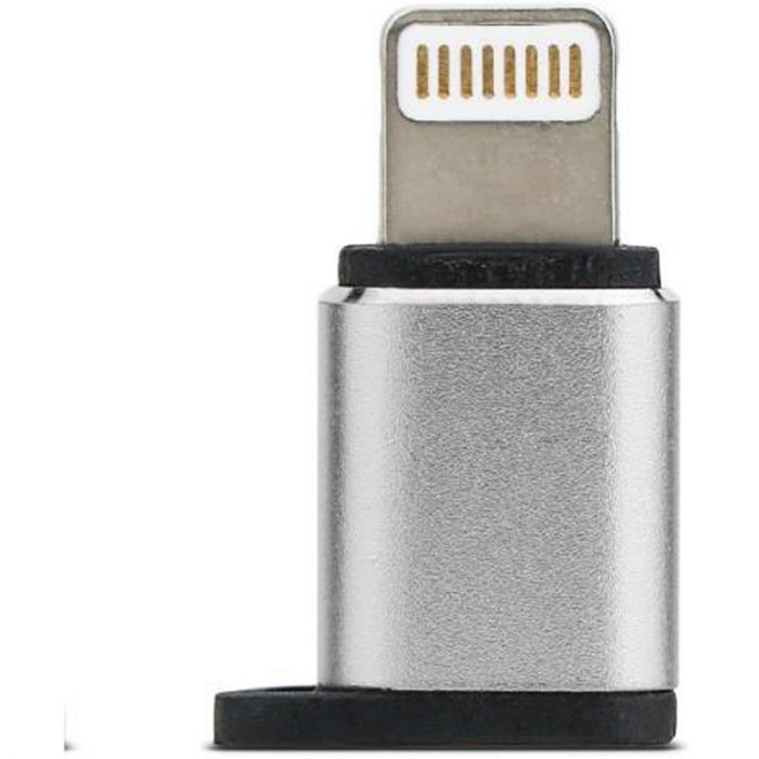 Адаптер Remax Visual micro USB - Lightning (F/M) Silver (RA-USB2-SILVER)
