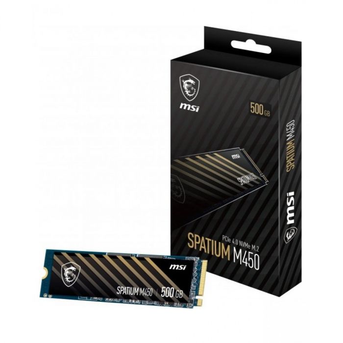 Накопичувач SSD  500GB MSI Spatium M450 M.2 2280 PCIe 4.0 x4 NVMe 3D NAND TLC (S78-440K220-P83)