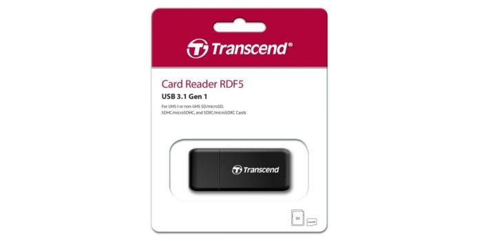 Кардрідер USB3.1 Transcend RDF5 Black (TS-RDF5K)