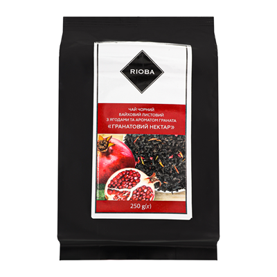 Чай Rioba Гранатовий нектар чорний байховий з ягодами 250г