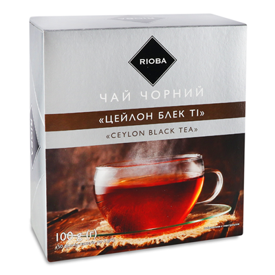 Чай Rioba Ceylon Black Tea чорний цейлонський дрібний 50*2г