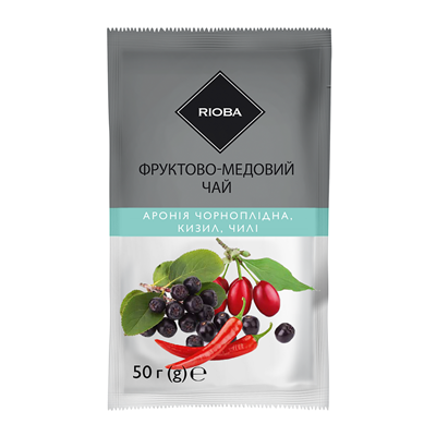 Концентрат напою Rioba Чай аронія чорноплідна, кизил, чилі 50г