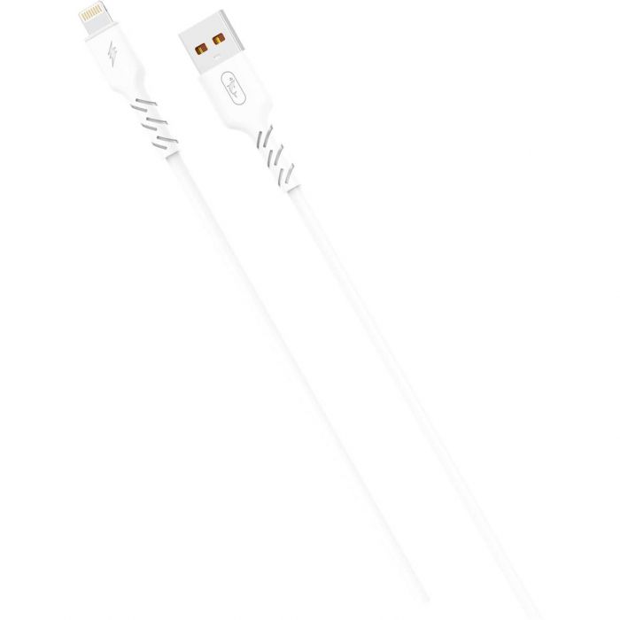 Кабель SkyDolphin S07L TPE High Elastic Line USB - Lightning (M/M), 1 м, White (USB-000593)